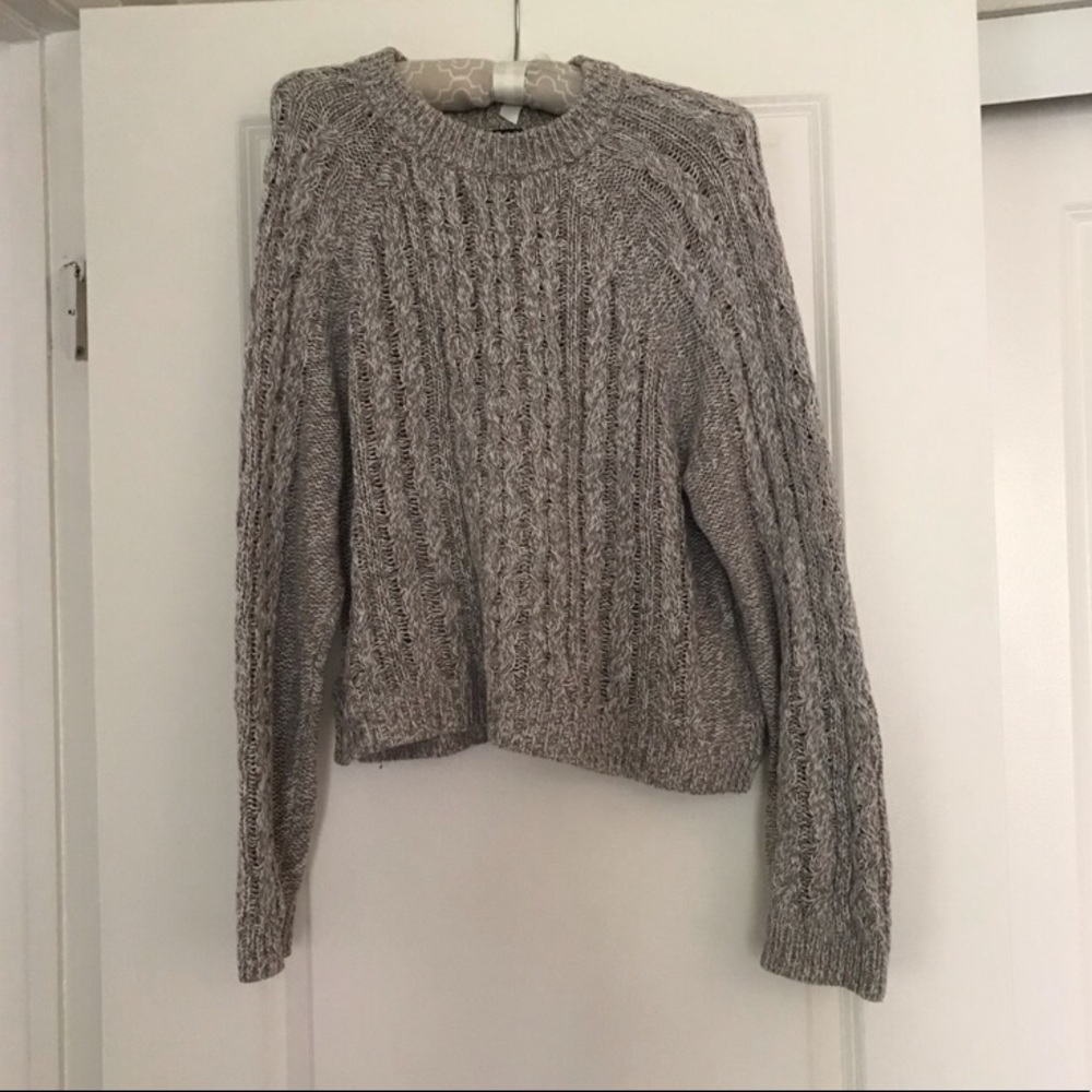 Grey H&M chunky knitted grey sweater